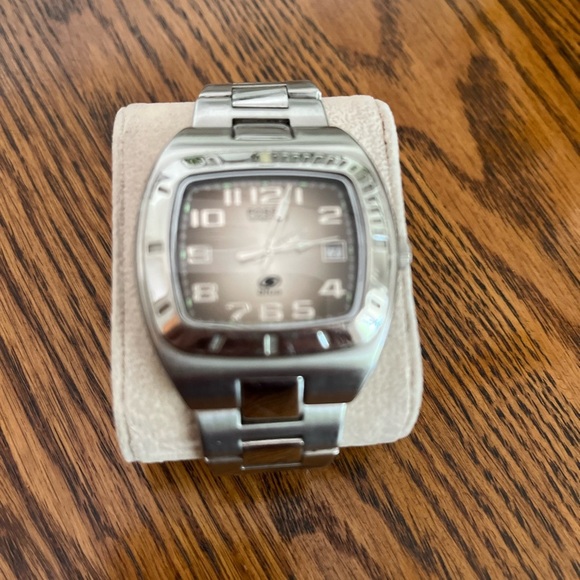 Fossil Blue Watch AM-3659 Mens 40mm Case Date Bracelet Band Quartz Three Hands - Picture 1 of 4